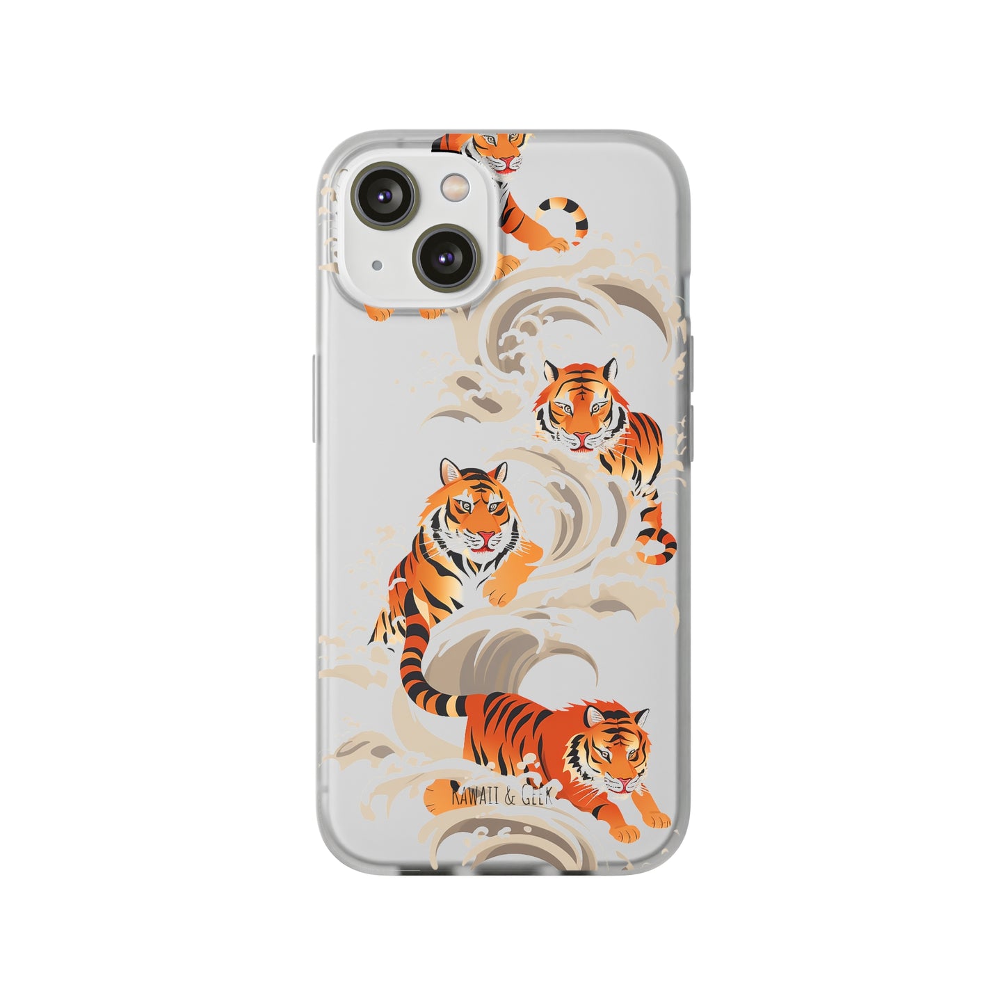 Elegant Chinese Ink Tiger Flexi Phone Case