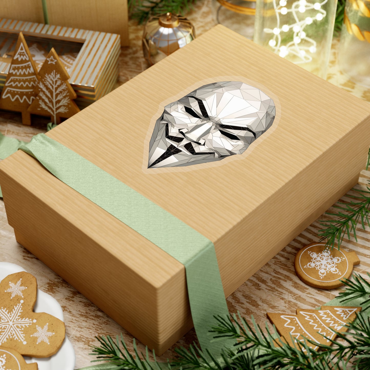 V for Vendetta Mask Sticker - Embrace Freedom's Masked Avenger