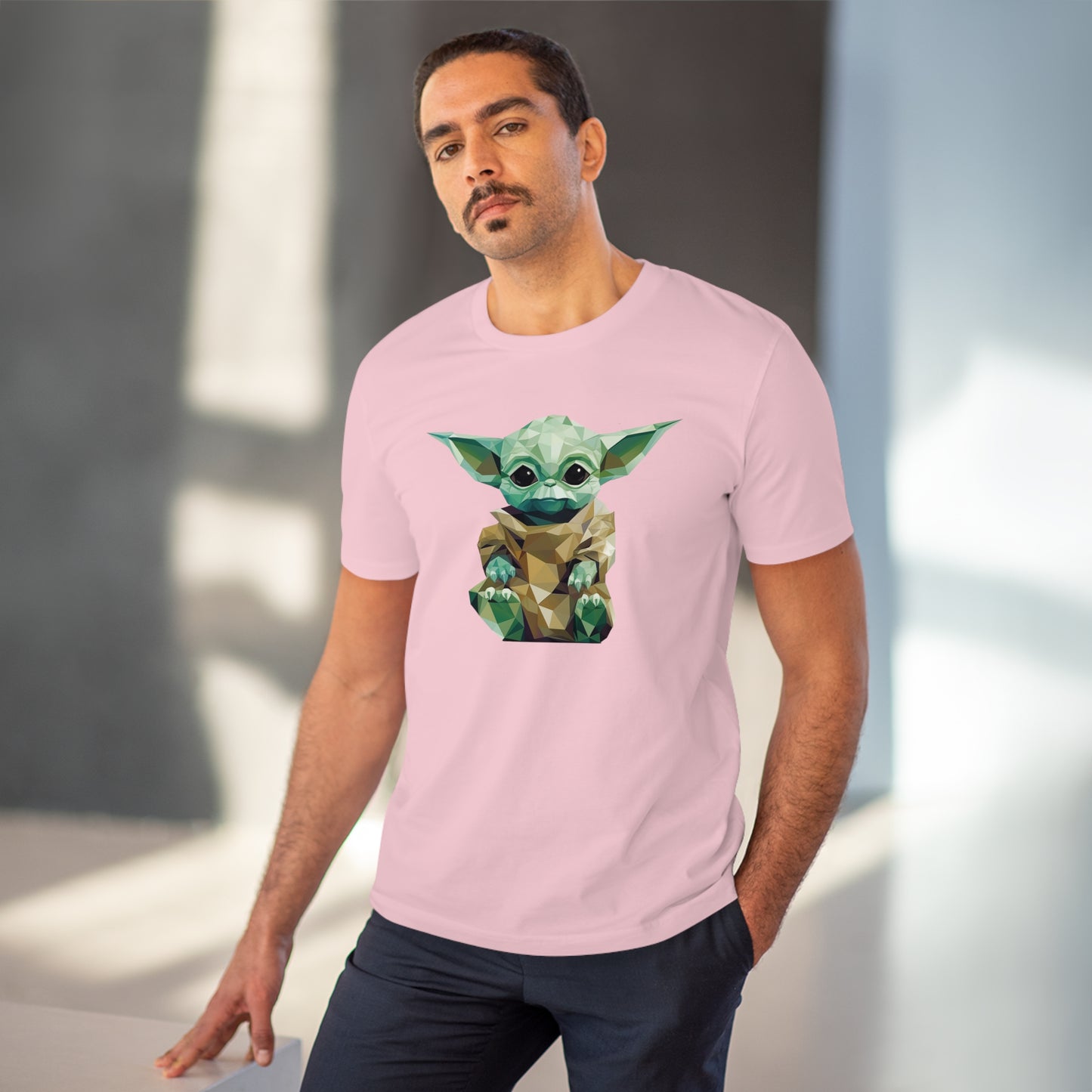 Baby Yoda Grogu Polygonal T-Shirt - Embrace Adorable Force - Star Wars