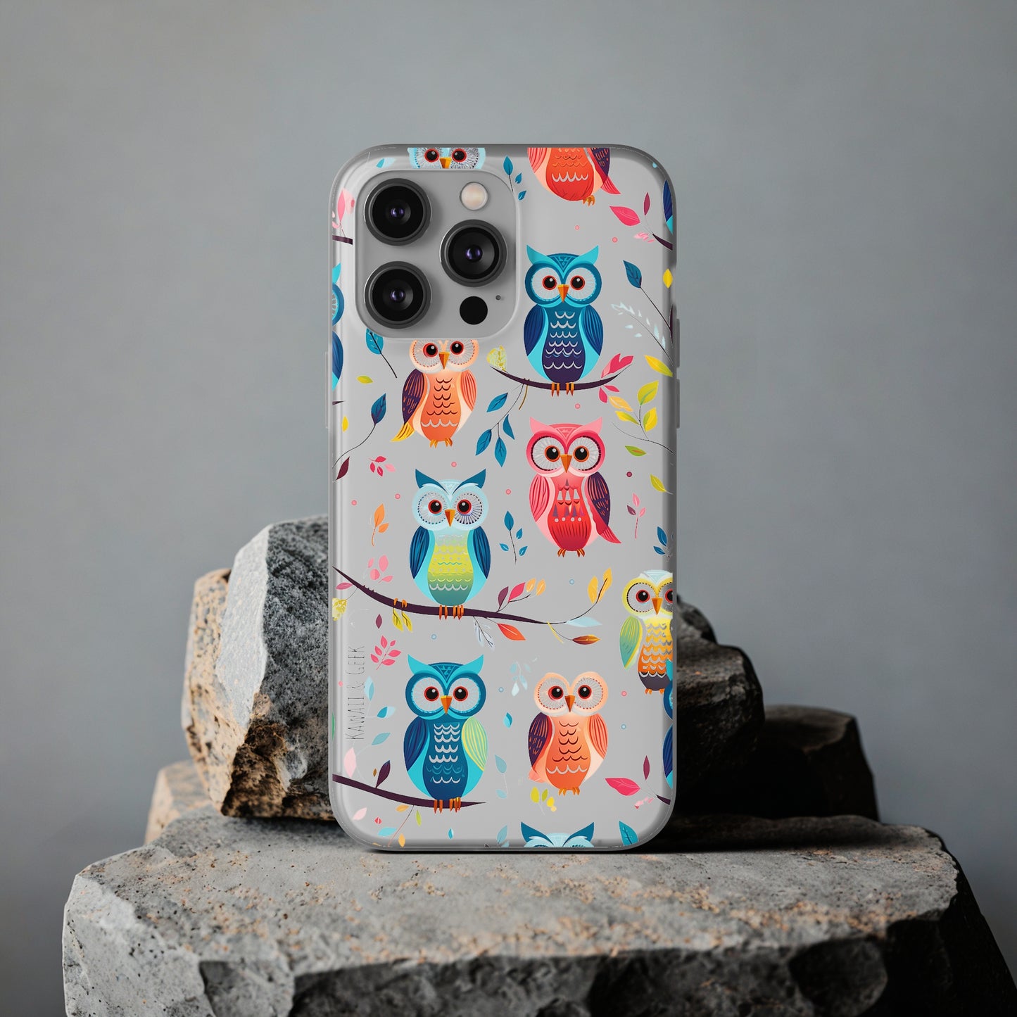 Whimsical Owl Flexi and Transparent Phone Case