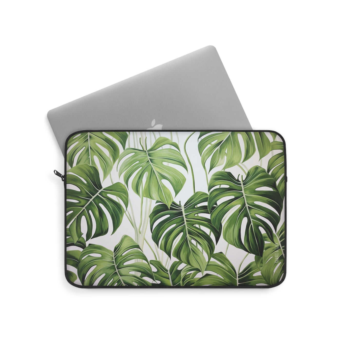Elegant Monstera Leaf Laptop Sleeve - Available in 13' & 15'