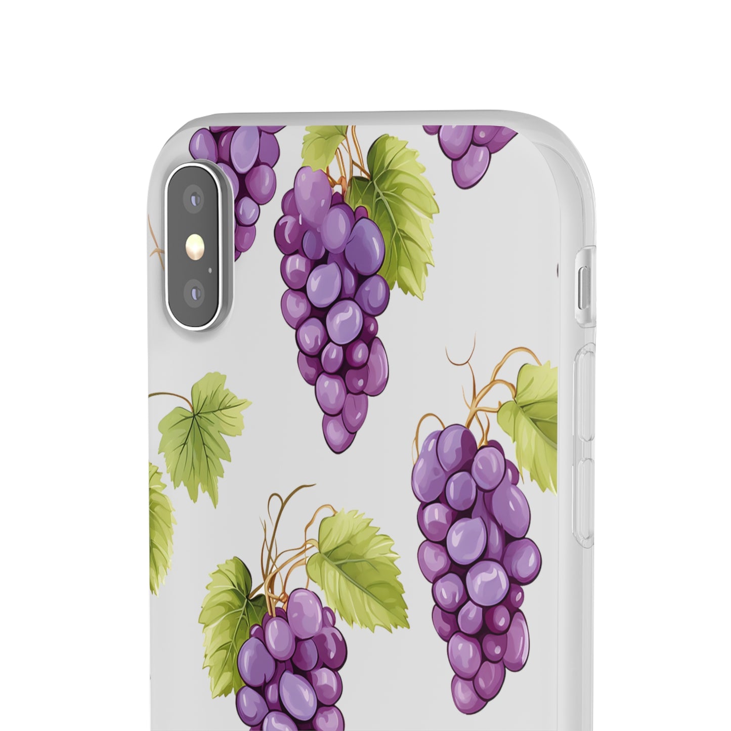 Flexi Grape Delight: Transparent Phone Case