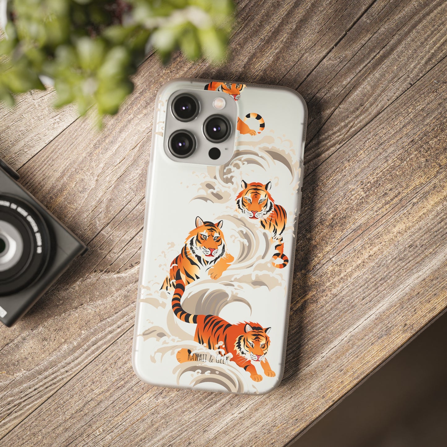 Elegant Chinese Ink Tiger Flexi Phone Case
