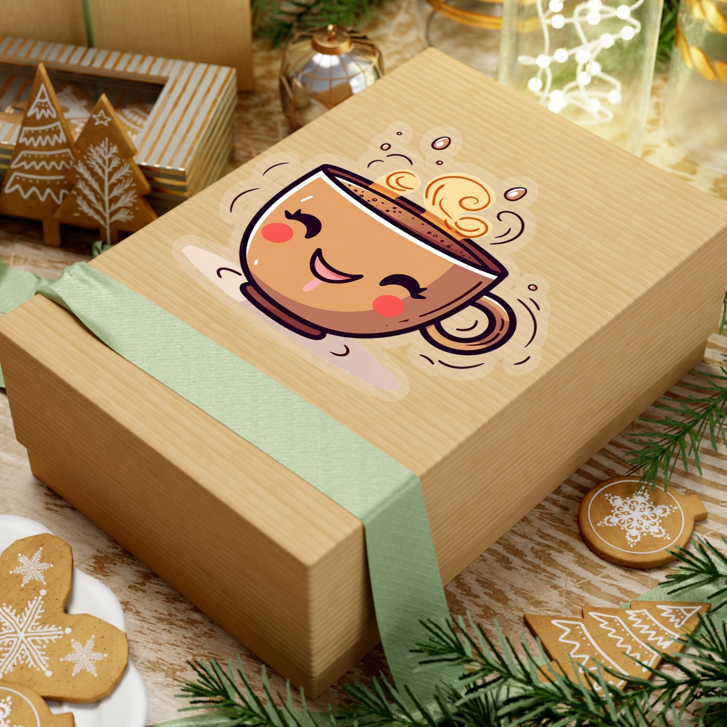 Kawaii Cup of Coffee Sticker - Add a Cute and Whimsical Touch to Your Accessories