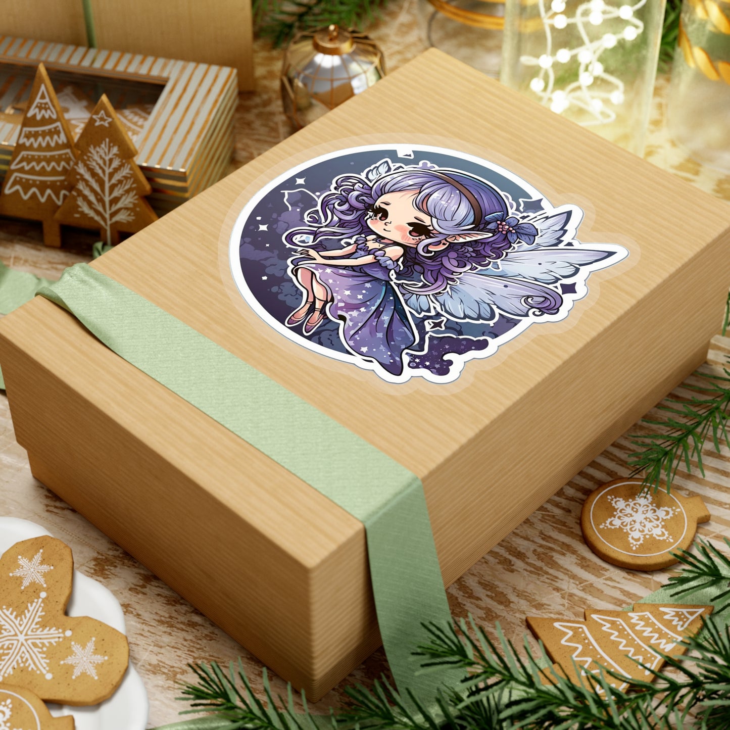 Kawaii Blue Fairy Sticker - Add Some Cute and Magical Style to Your Tech