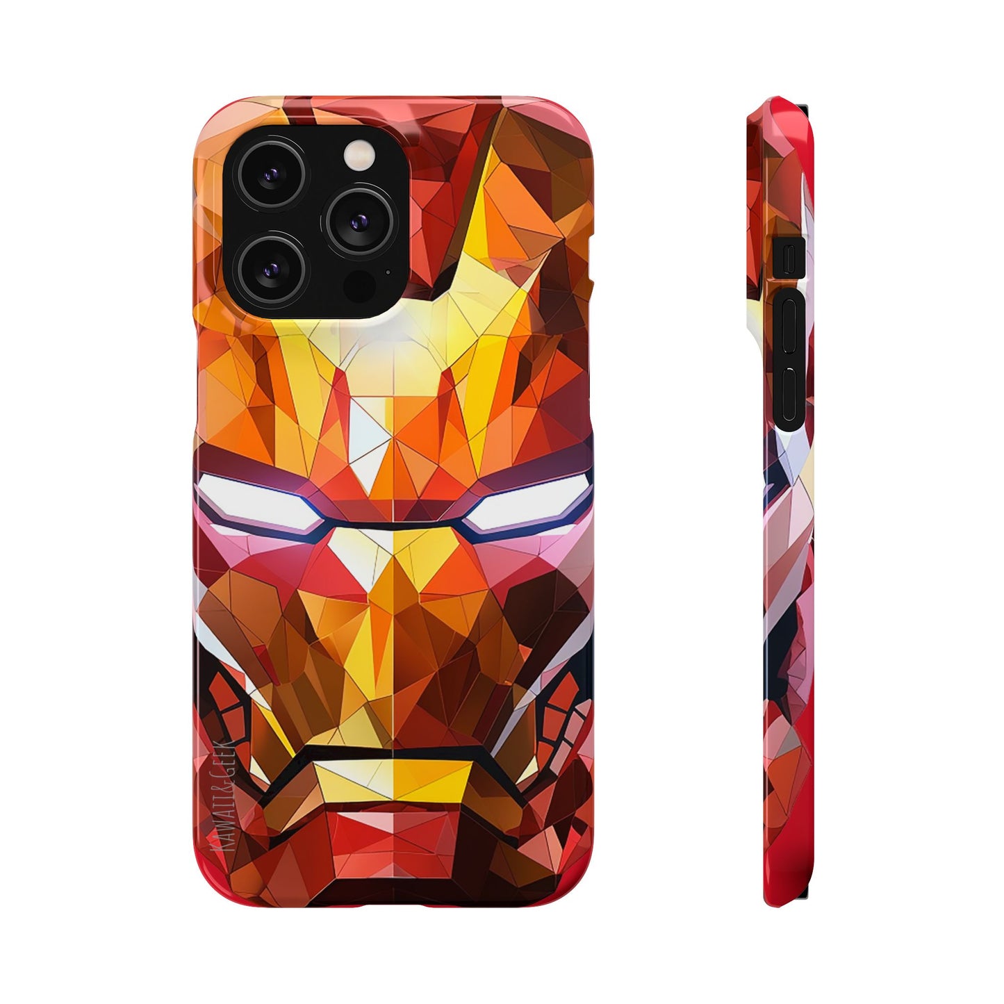Phone Case - Iron Man helmet polygonal style