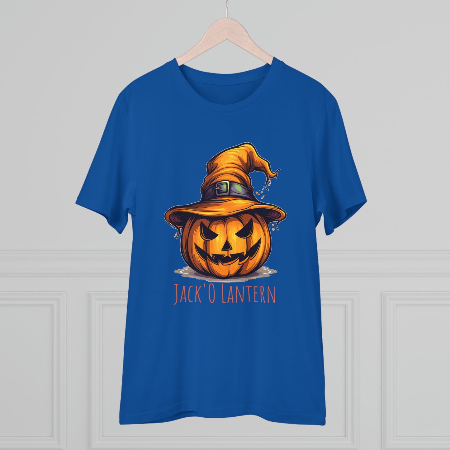 Eco-friendly Jack O Lantern Tee: Funny Pumpkin Halloween Sorcerer Edition