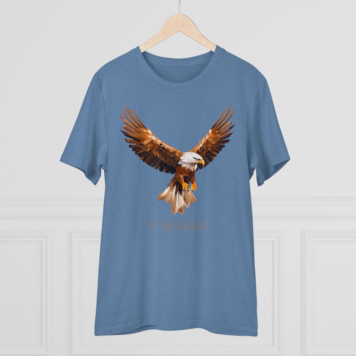 Eco-Friendly Geometric Eagle T-Shirt: "Fly Like An Eagle"