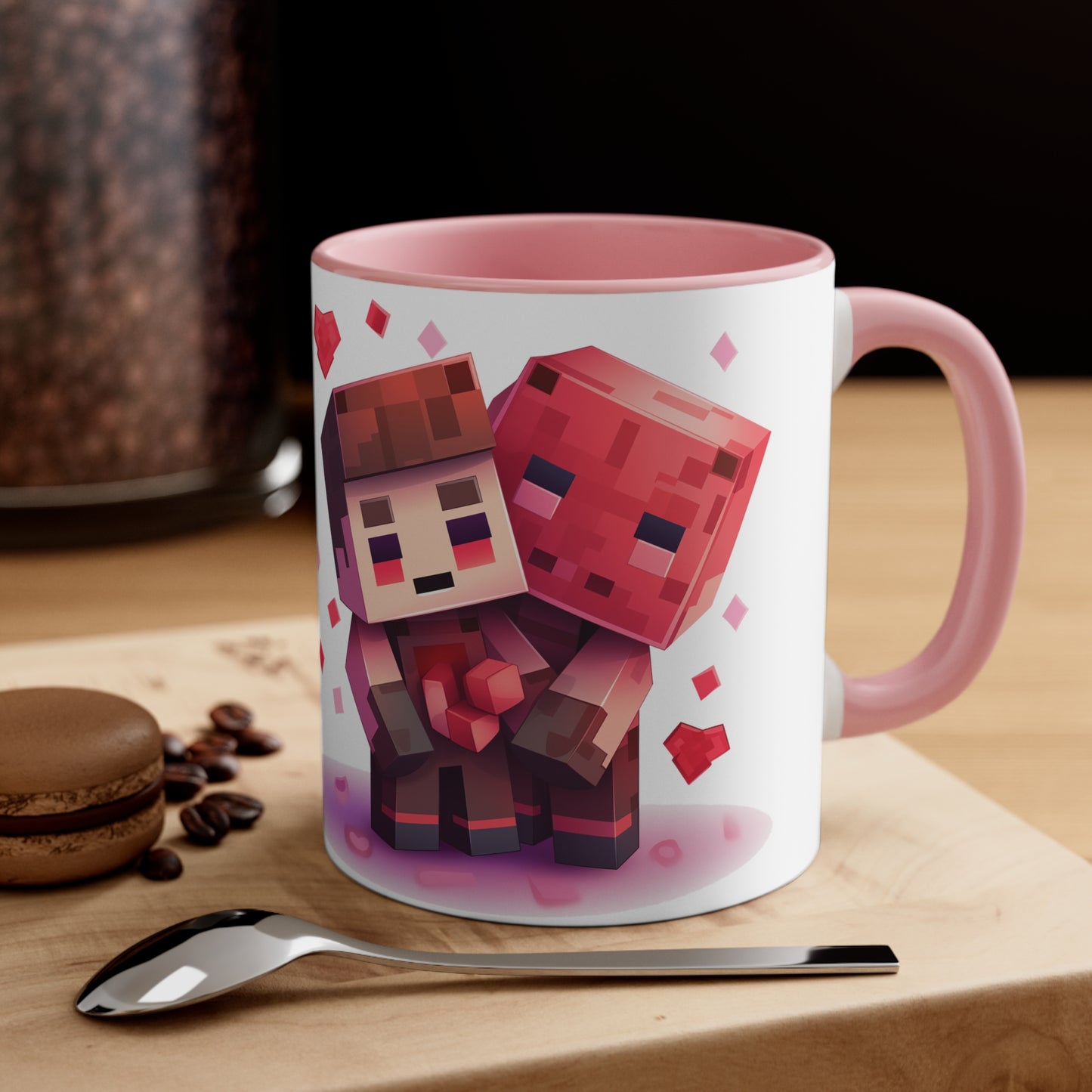 Minecraft Love & Coffee Mug - 11oz Bicolor Valentine's Special