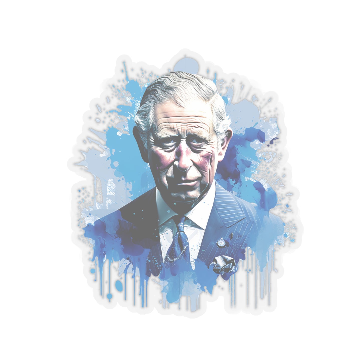 King Charles III Watercolor Legacy Sticker