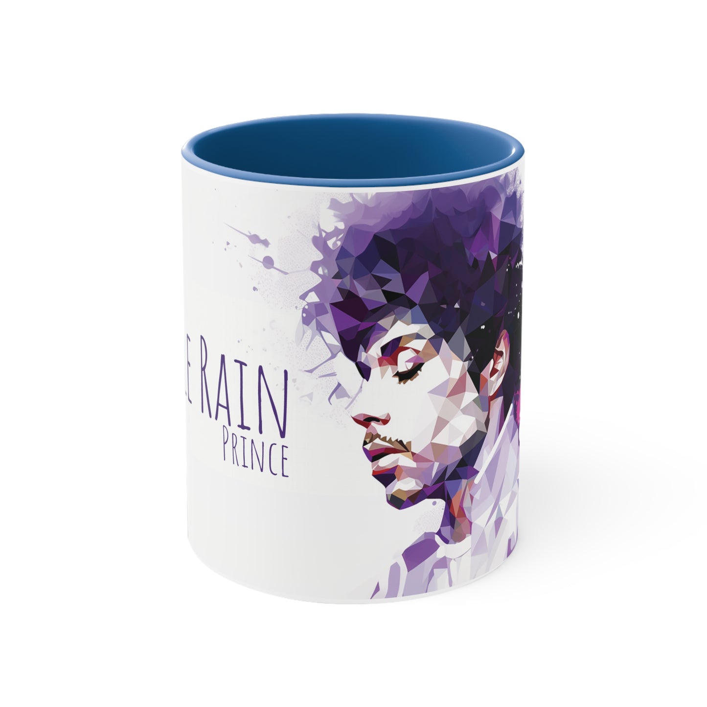 Prince Geometric Bicolor Mug - Celebrate the Iconic 'Purple Rain'