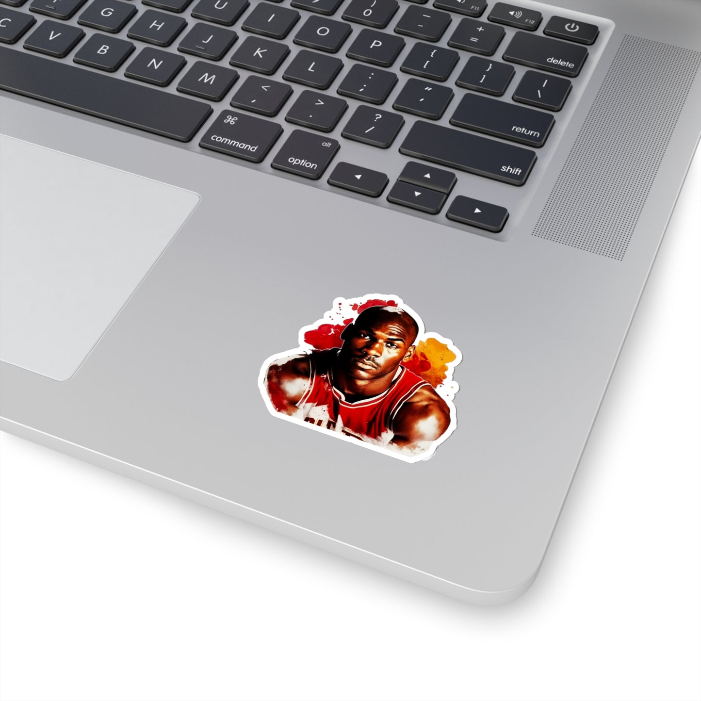 Michael Jordan in Watercolor Style Sticker - Add Some Iconic and Artistic Style to Your Tech