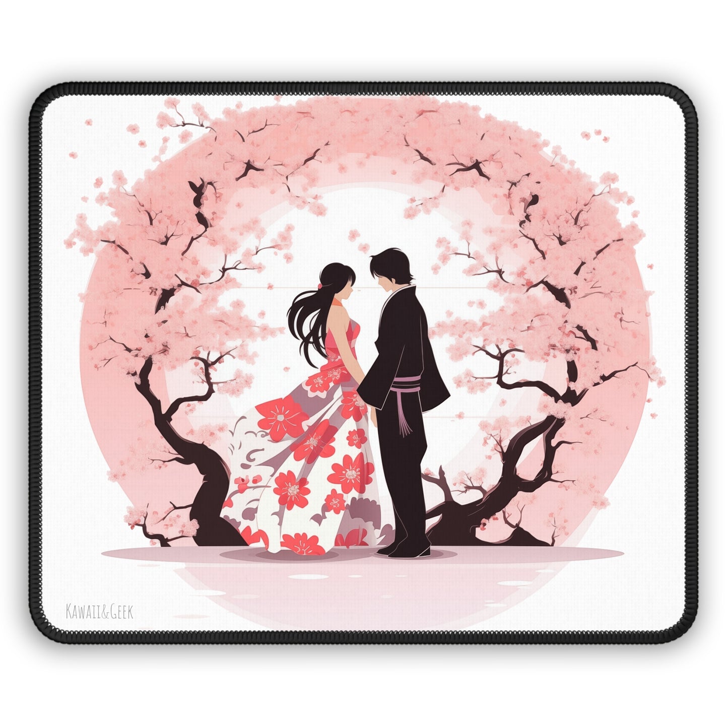Cherry Blossom Lovers Gaming Pad - Japanese Romance Design