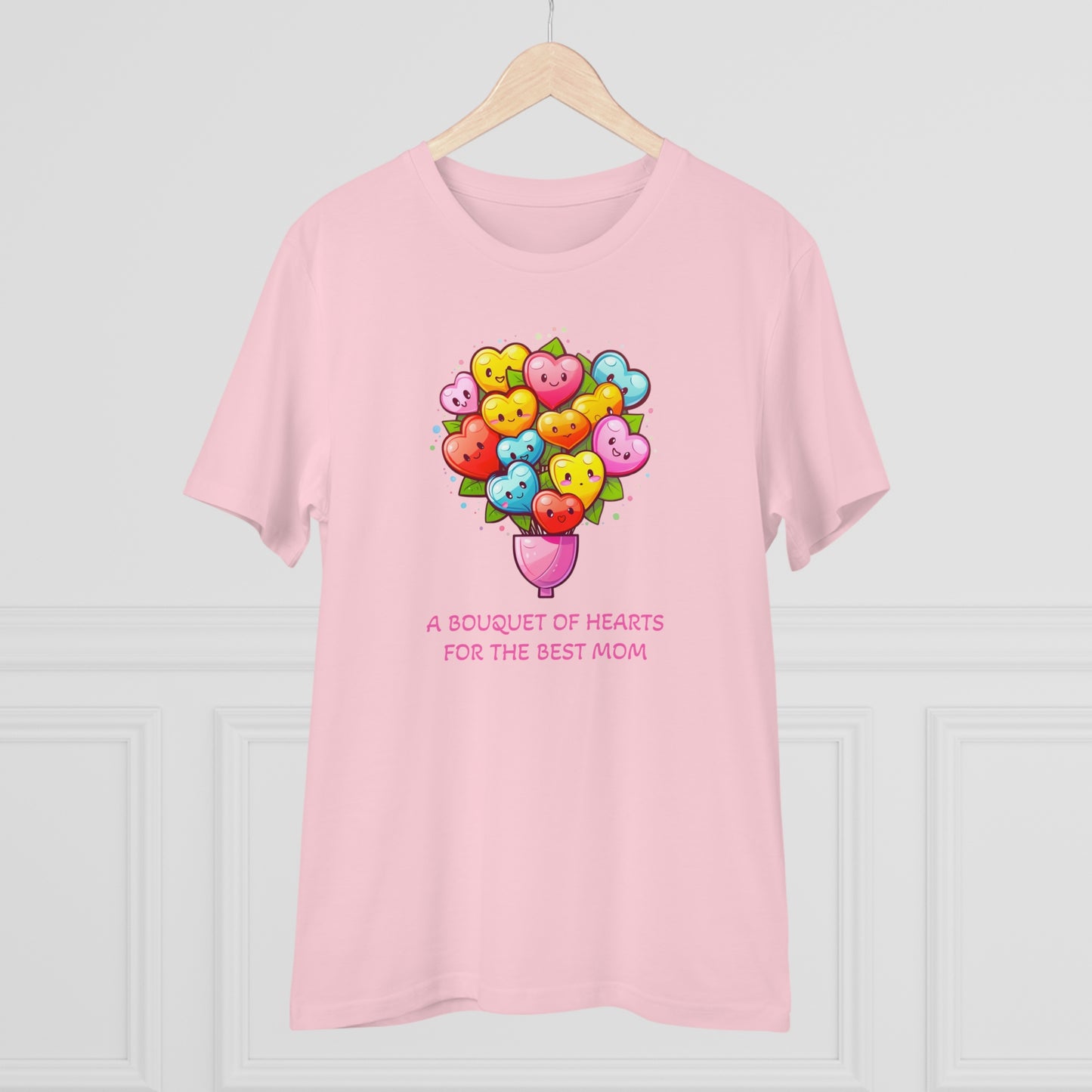 Bouquet of Hearts for the Best Mom" Unisex Eco-Friendly T-Shirt - Celebrate Mother's Day with Style and Sustainability