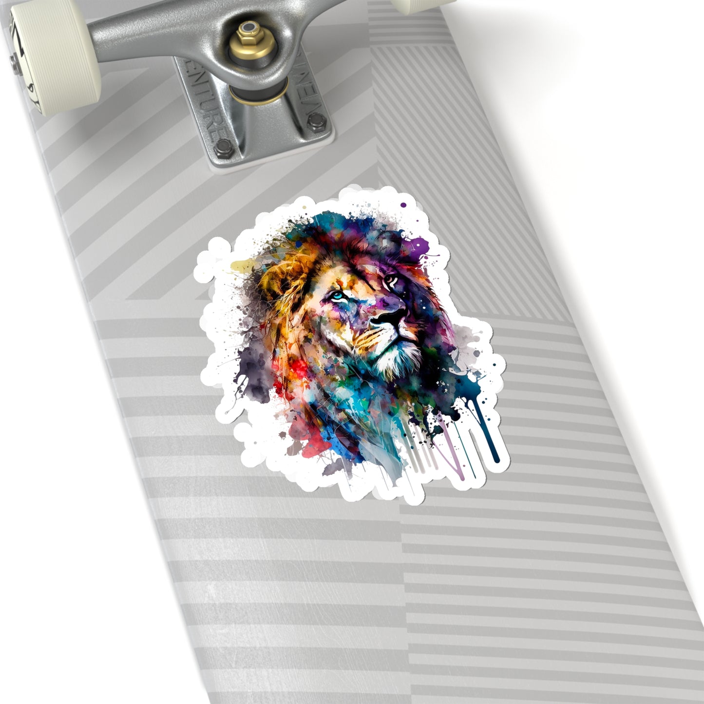 Watercolor Lion Sticker - Add Some Majestic and Unique Style to Your Tech