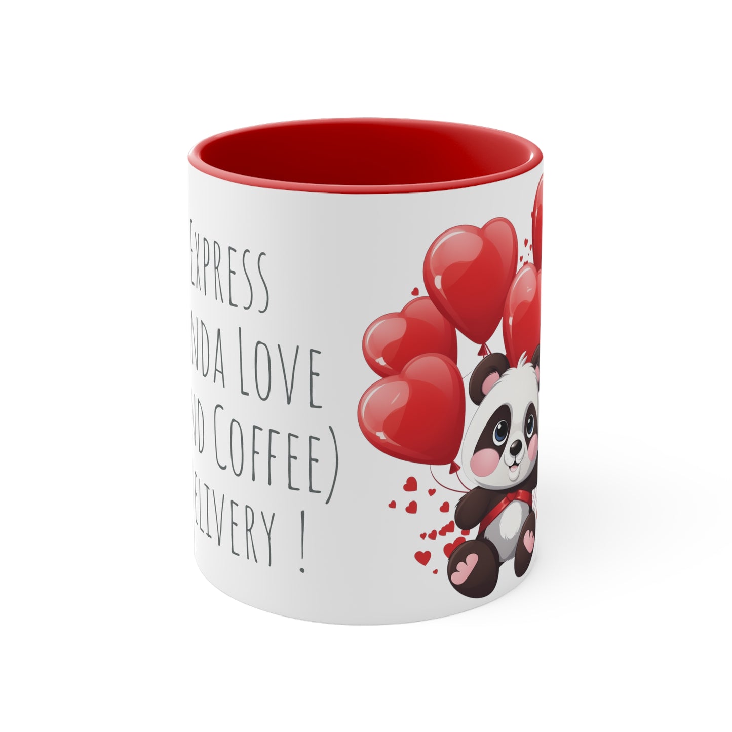 Express Panda Love Coffee Mug - 11oz Bicolor Valentine Special