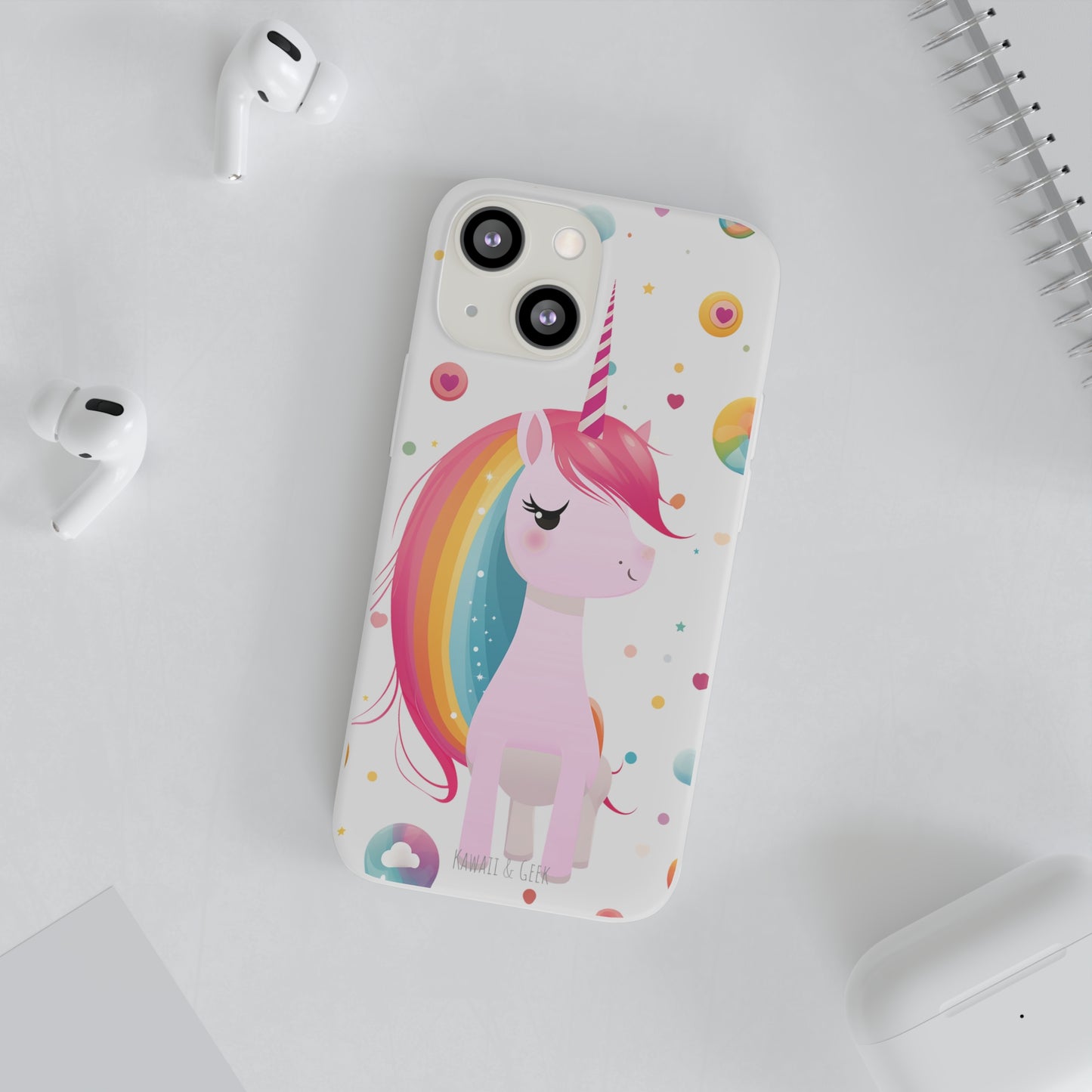 Kawaii Unicorn Flexi Transparent Phone Case