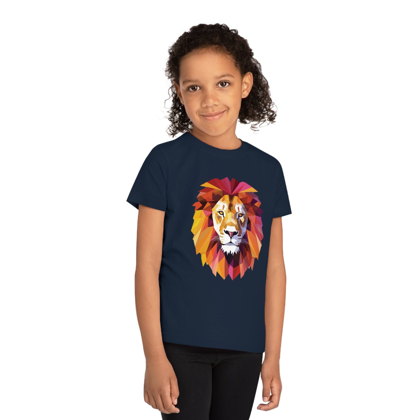 Lion Polygonal Kids T-Shirt - Embrace Majestic Roar