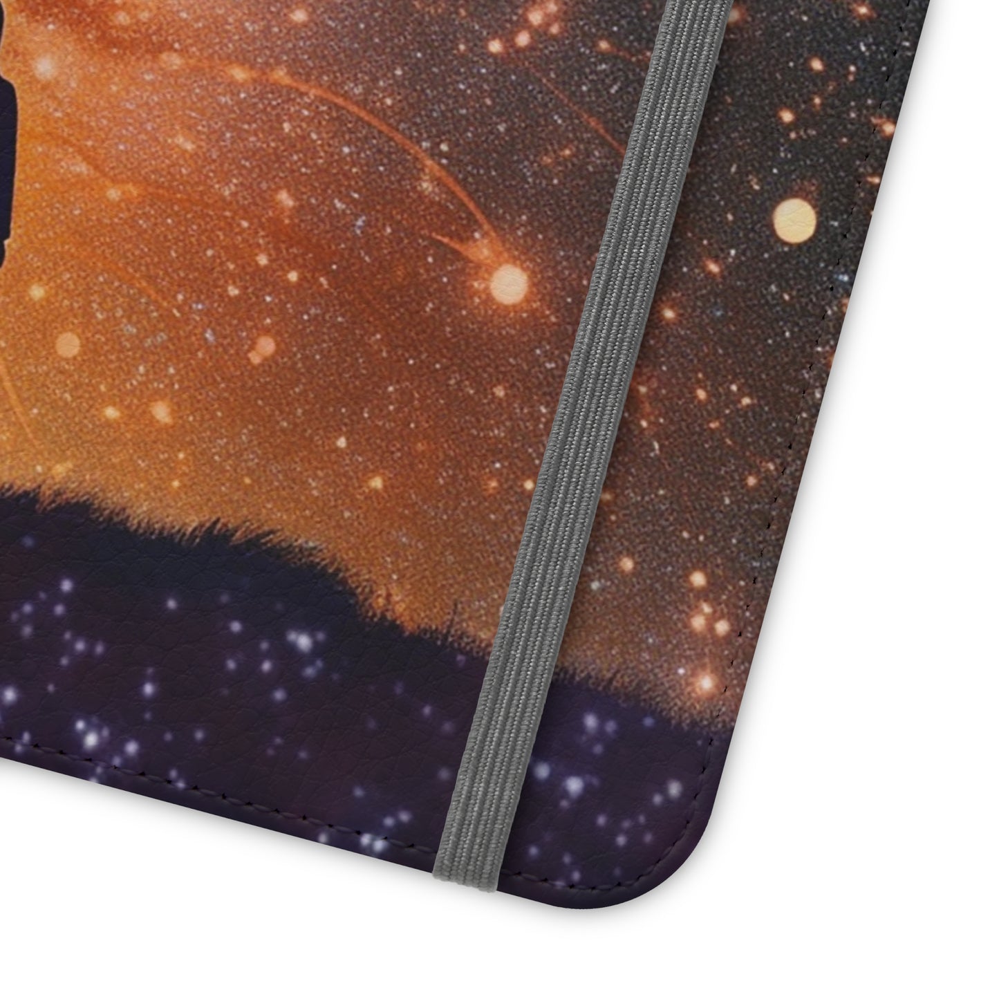 Starry Night Lovers Flip Phone Case - Embrace the Beauty of the Night Sky