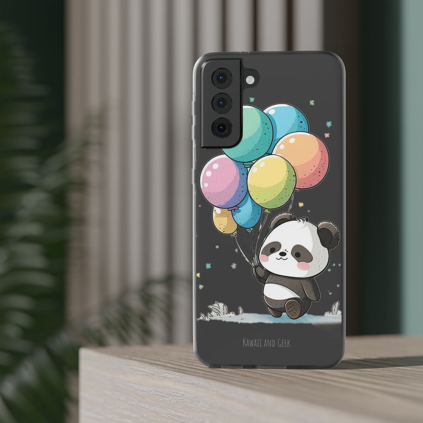 Cute Panda with Balloons flexi Smartphone Case - Add Some Adorable and Protective Style to Your Device