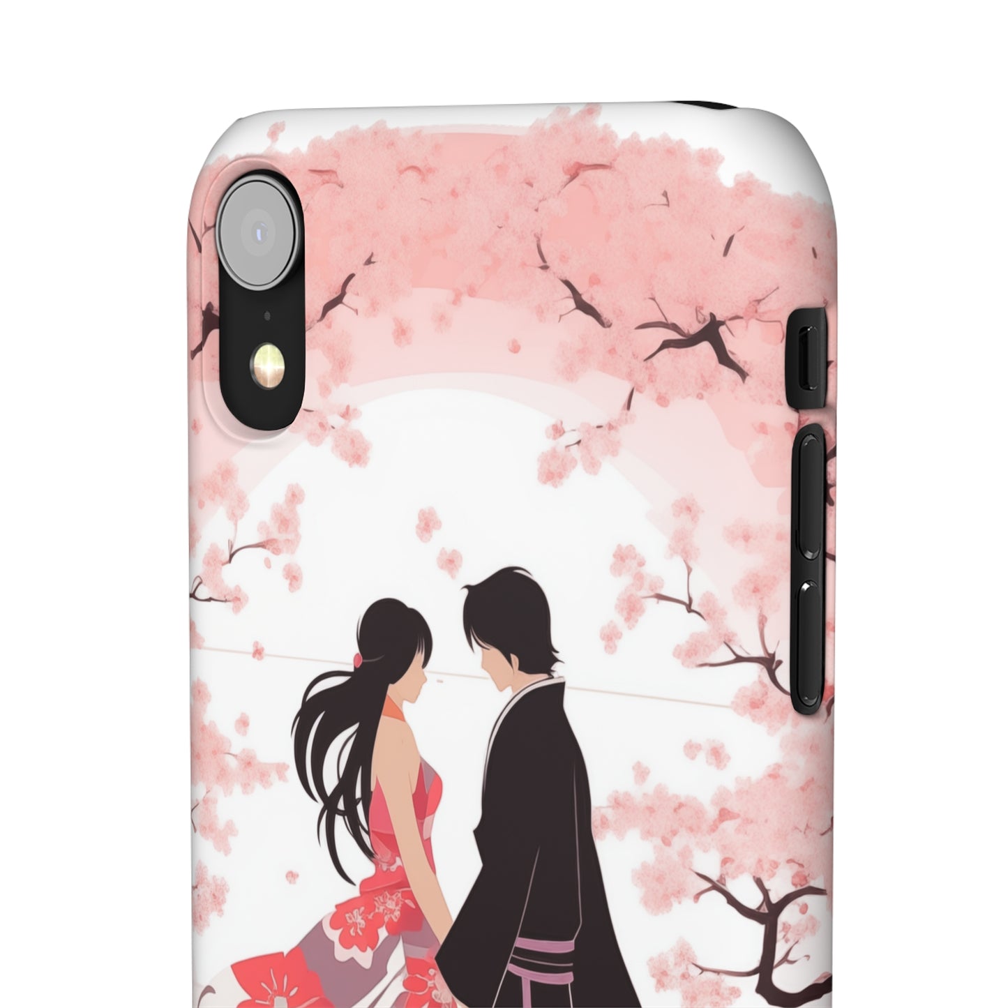 Japanese Blossom Love Premium Phone Case - Valentine's Cherry Tree Design