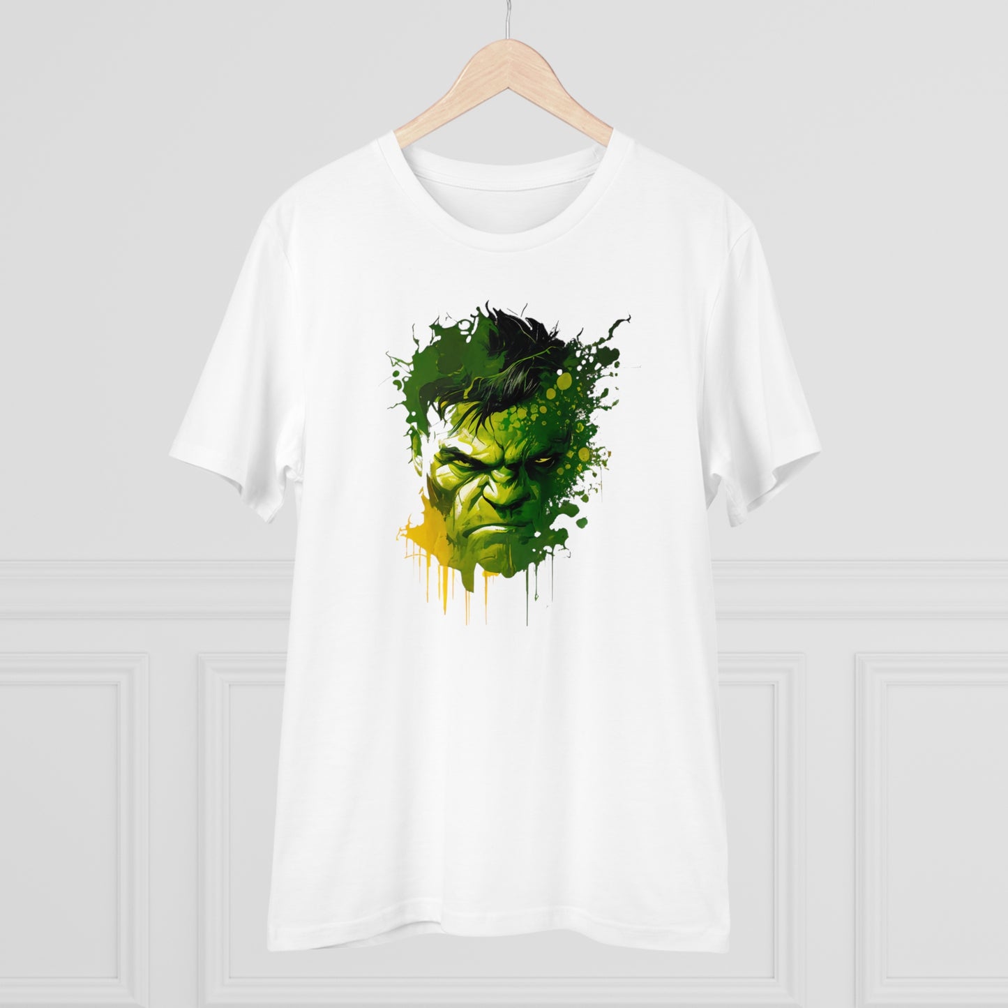 Hulk in Watercolor Style Organic Unisex T-Shirt - Add Some Sustainable and Stylish Flair to Your Wardrobe