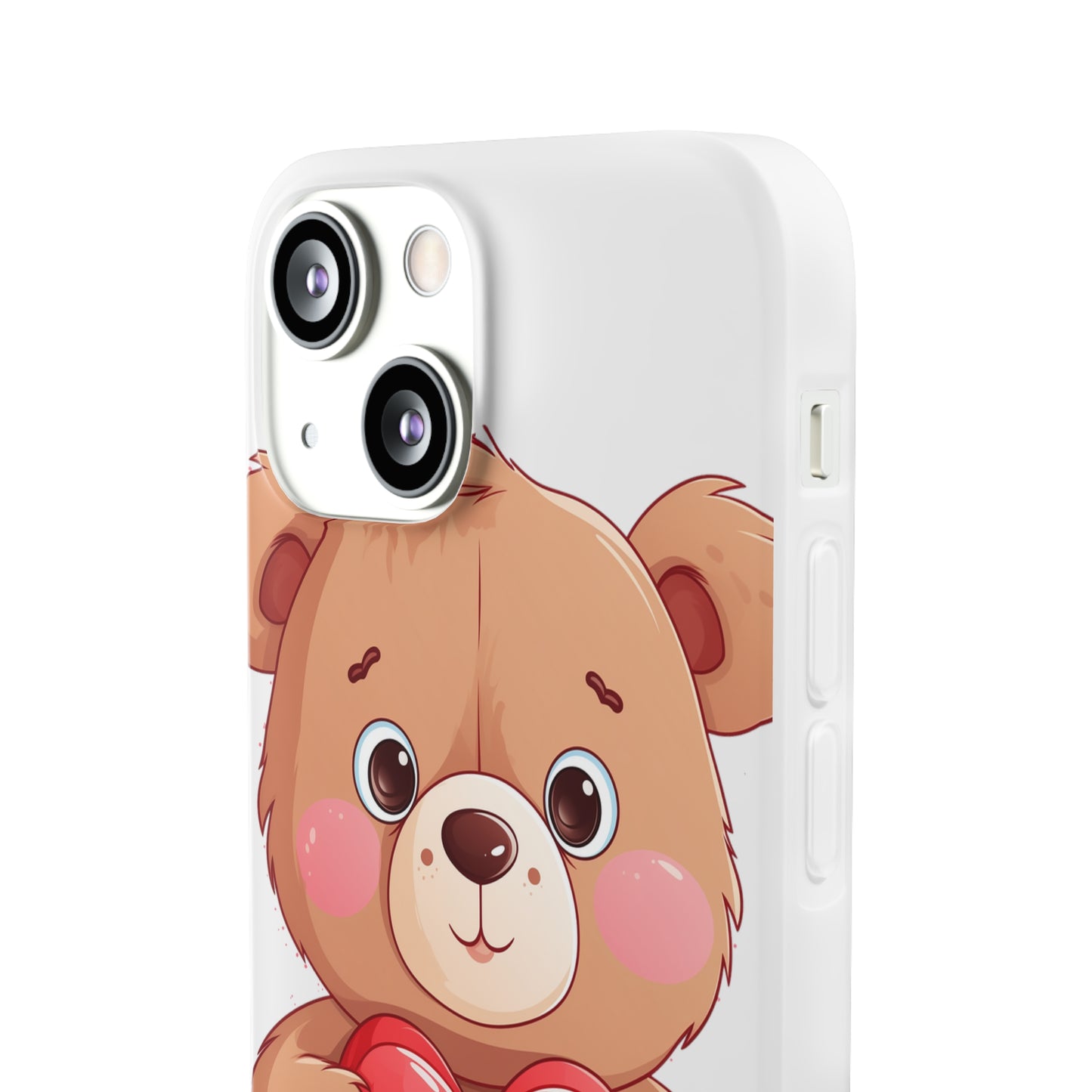 Teddy Bear Heart Phone Case - Flexi & Semi-Transparent - Valentine's Day