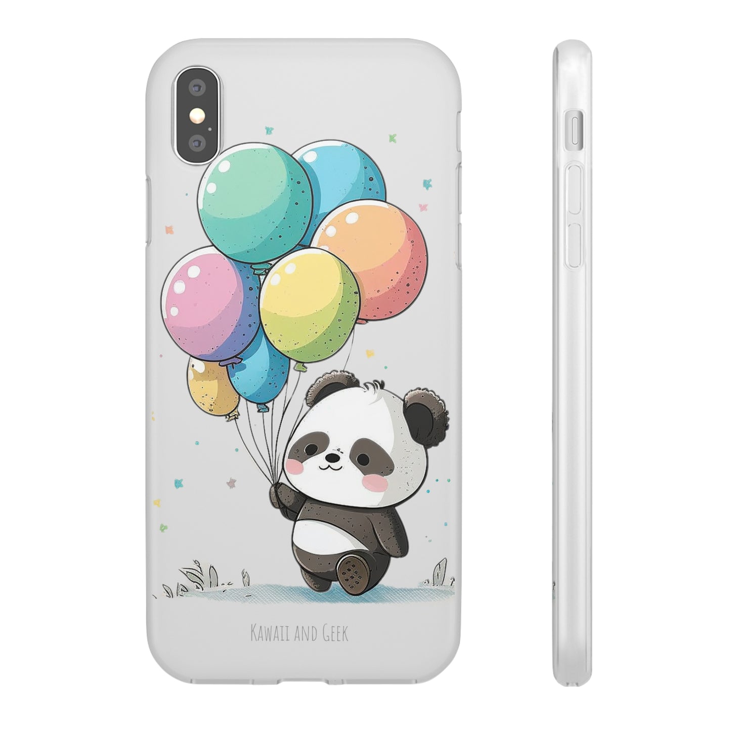 Cute Panda with Balloons flexi Smartphone Case - Add Some Adorable and Protective Style to Your Device