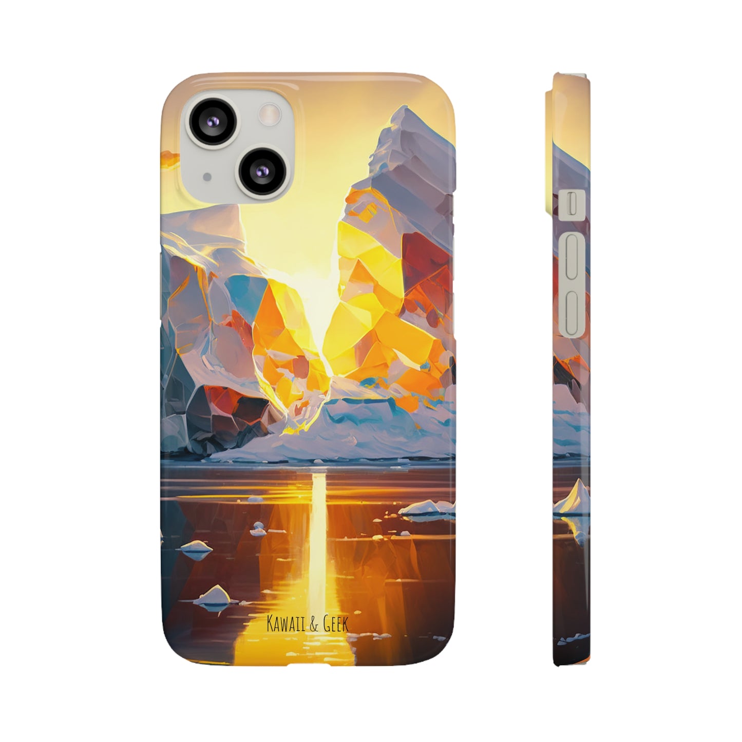 Arctic Landscape and Iceberg at Sunset Phone Case - Capture the Serenity of Nature on Your Device