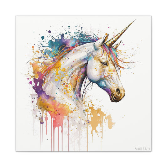 Magical Unicorn Watercolor Canva - Add Enchantment and Charm to Your Wall Decor