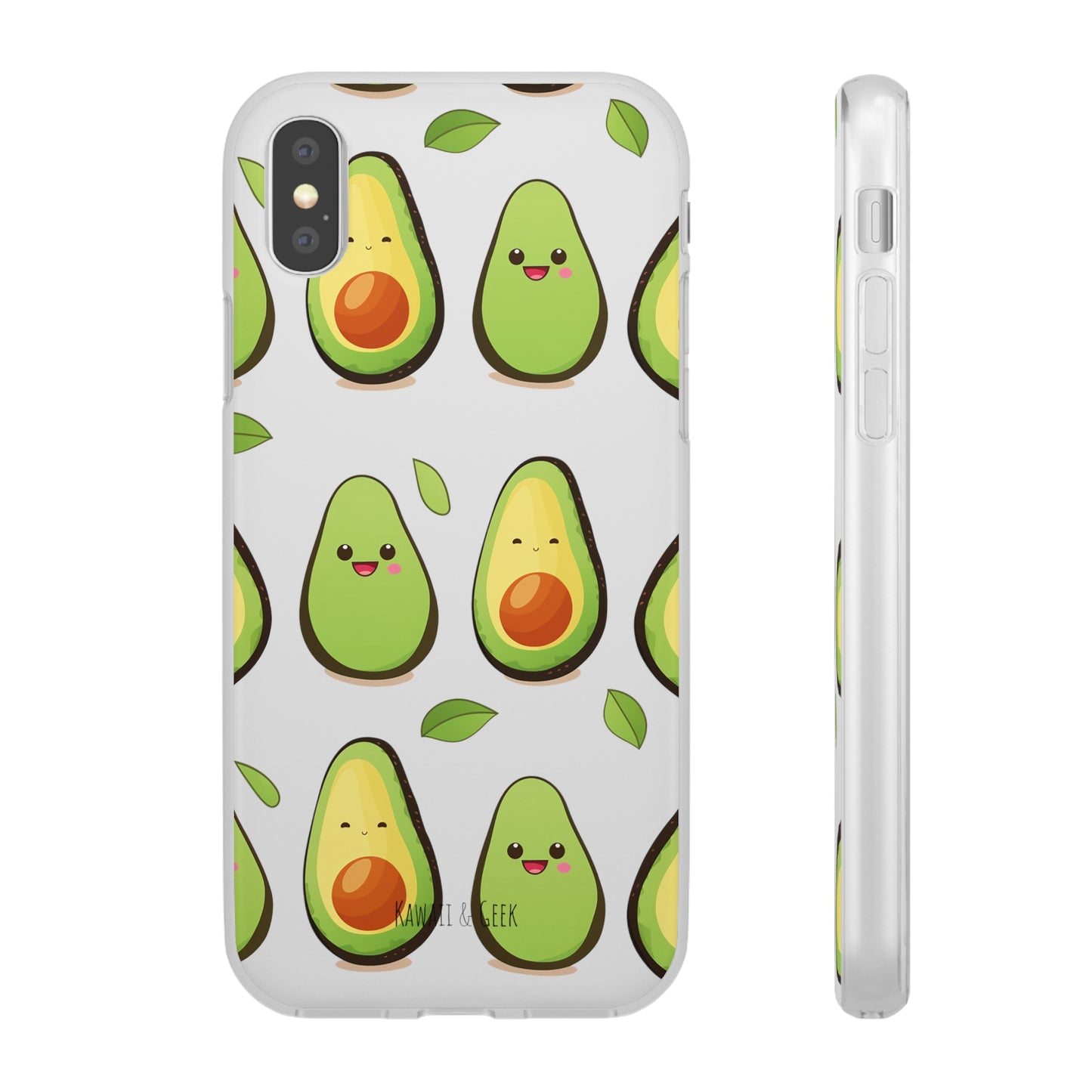 Cute Avocado Transparent Flexi Case: Perfect Blend of Style & Function