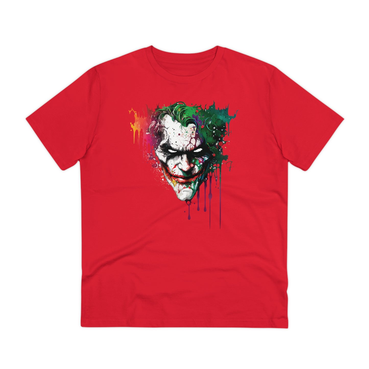 The Joker T-shirt in Watercolor Style, Unisex and Eco-Friendly - Make a Statement with Unique Artistic Design