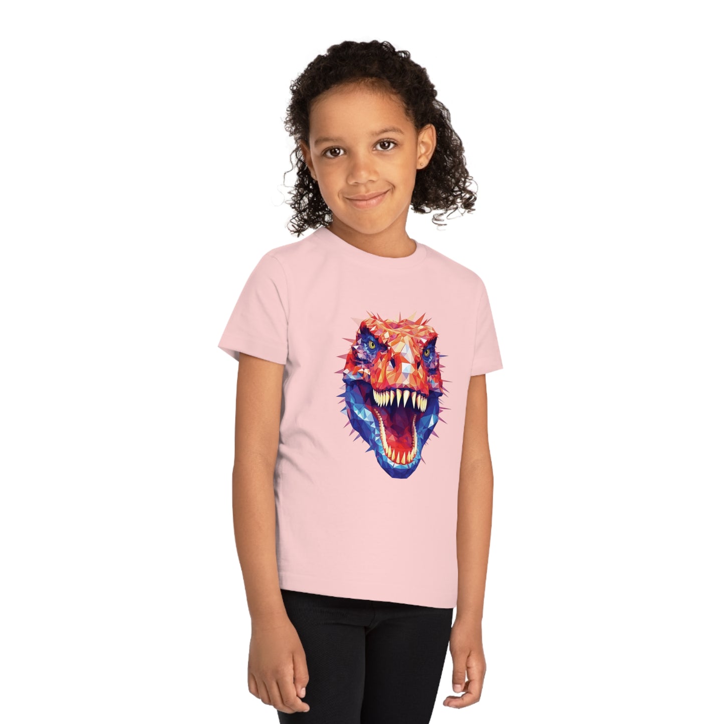 T-Rex Polygonal Kids T-Shirt - Unleash Prehistoric Fun