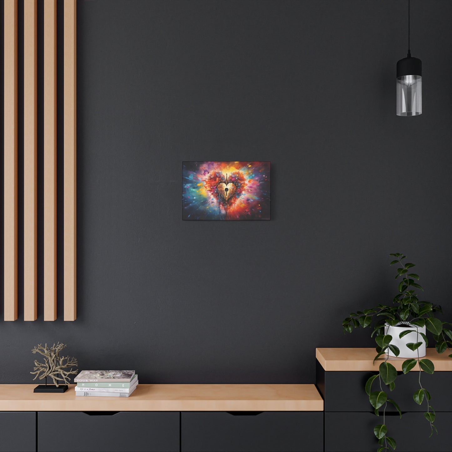 Key to My Heart Explosion Canvas Art