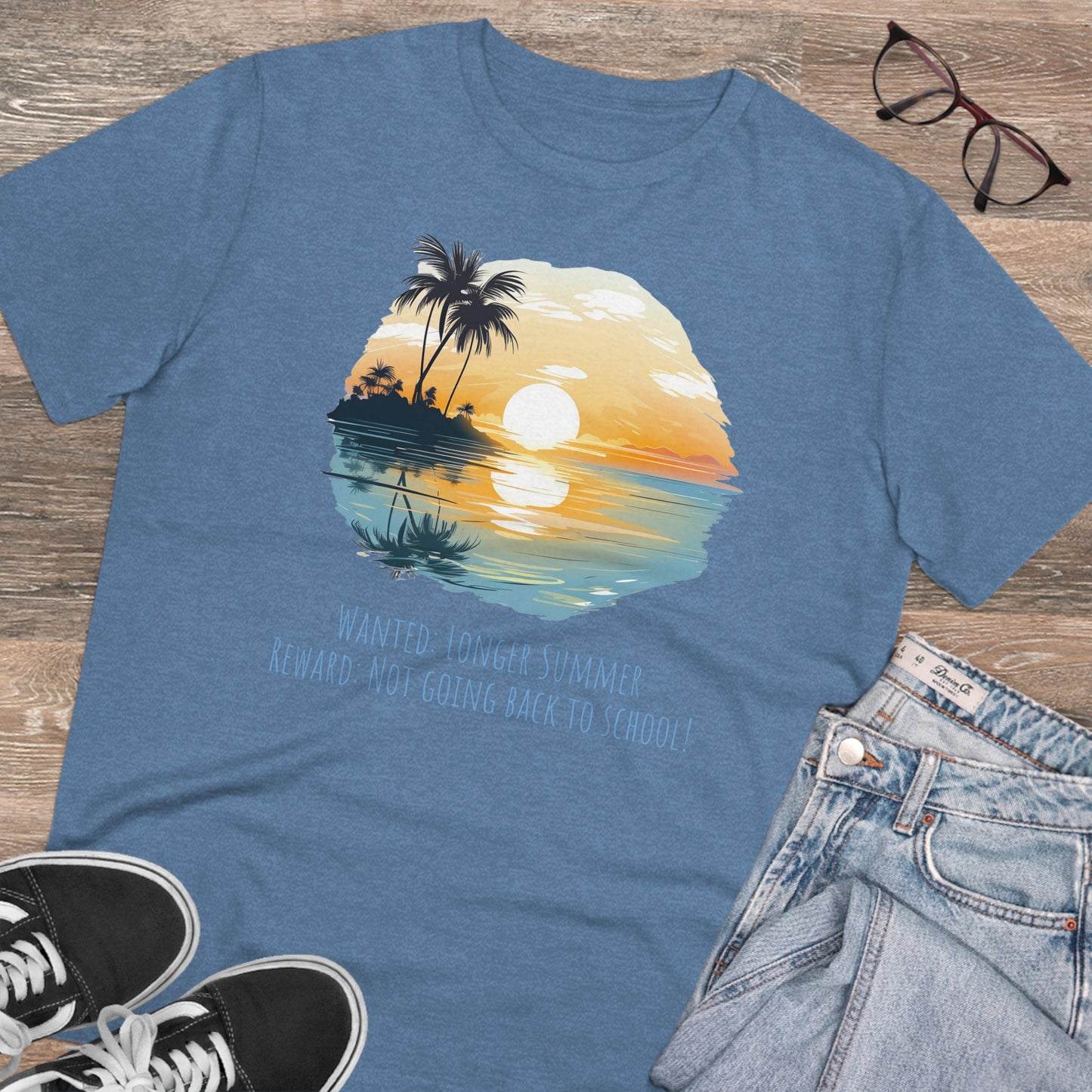 Eco-Friendly Sunset Beach T-shirt : Longer Summer Plea