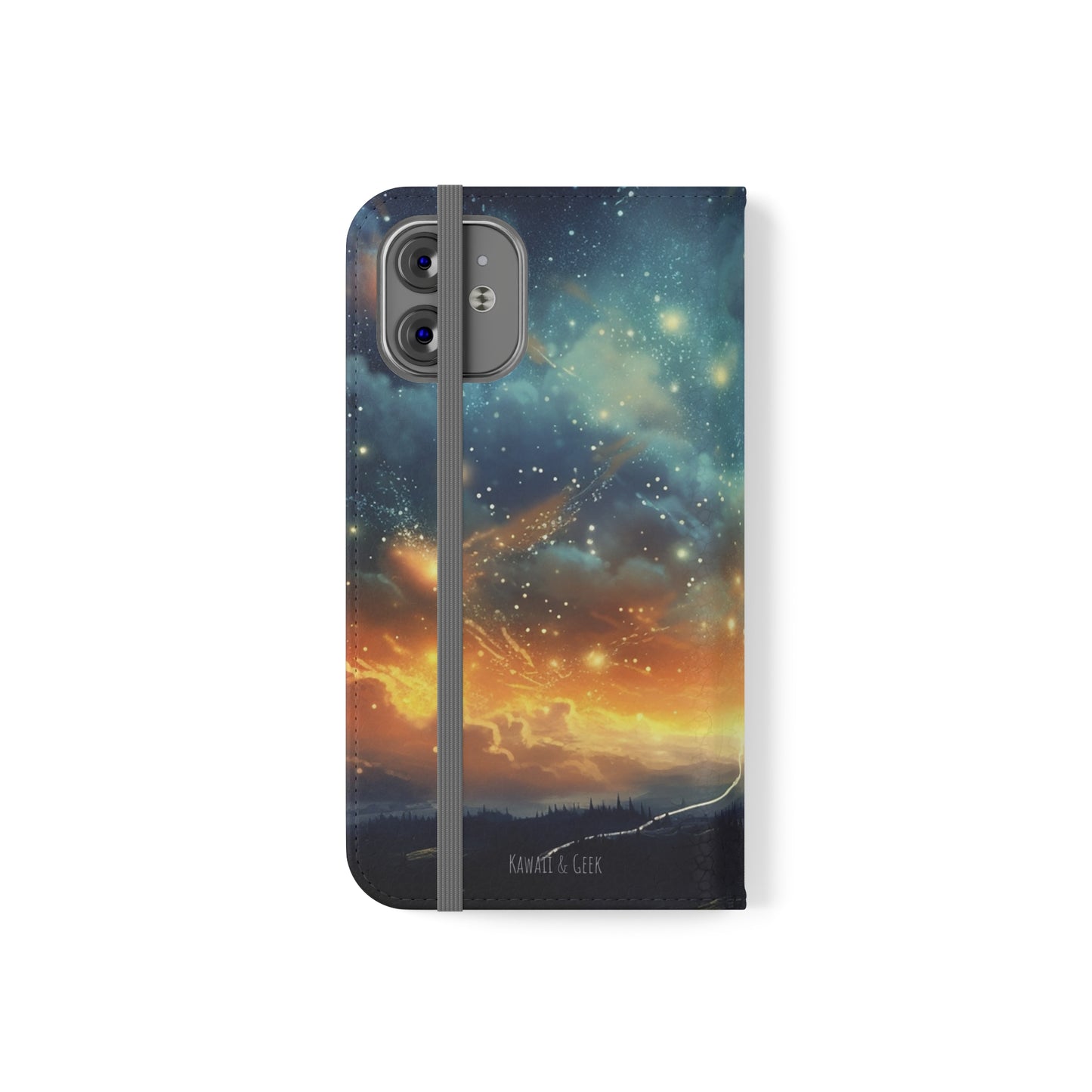 Wonderful Starry Night Flip Phone Case - Embrace the Beauty of the Night Sky