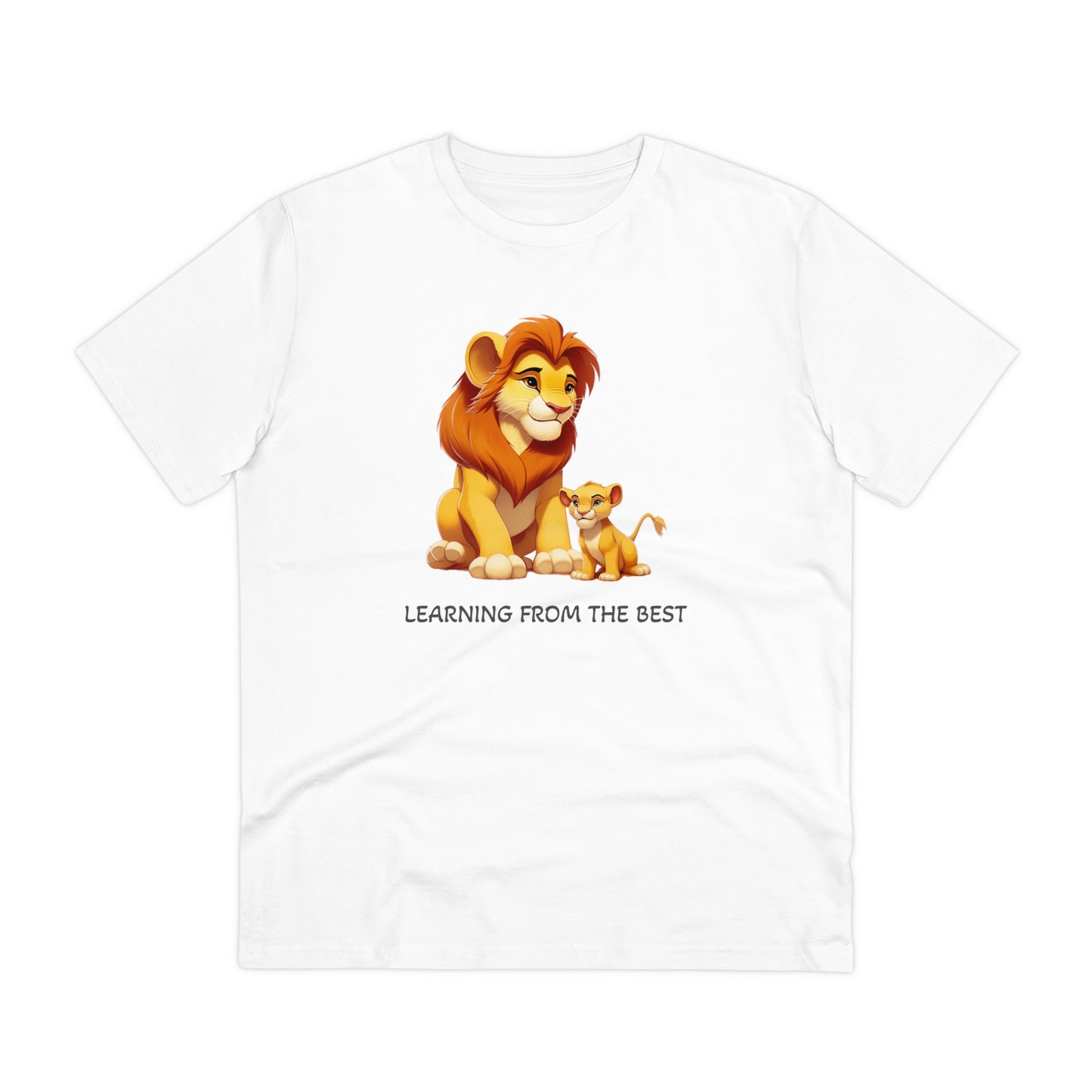 Learning from the Best - Father's Day T-Shirt - Celebrate the Bond with Mufasa and Simba in Eco-Friendly Style