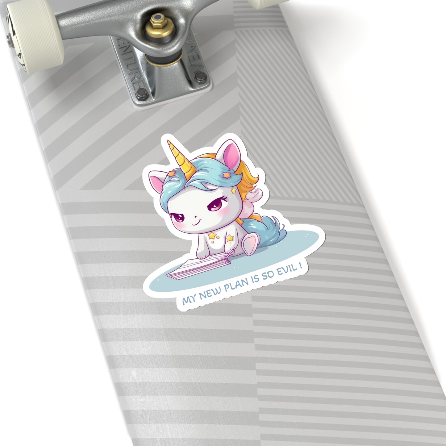 Kawaii and Bad Unicorn Sticker - Add a Playfully Mischievous Touch to Your World