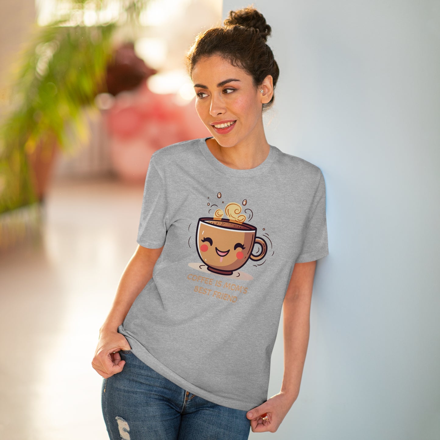 Coffee is Mom's Best Friend - Unisex Eco-Friendly T-Shirt - Celebrate Mother's day in Style and Sustainability