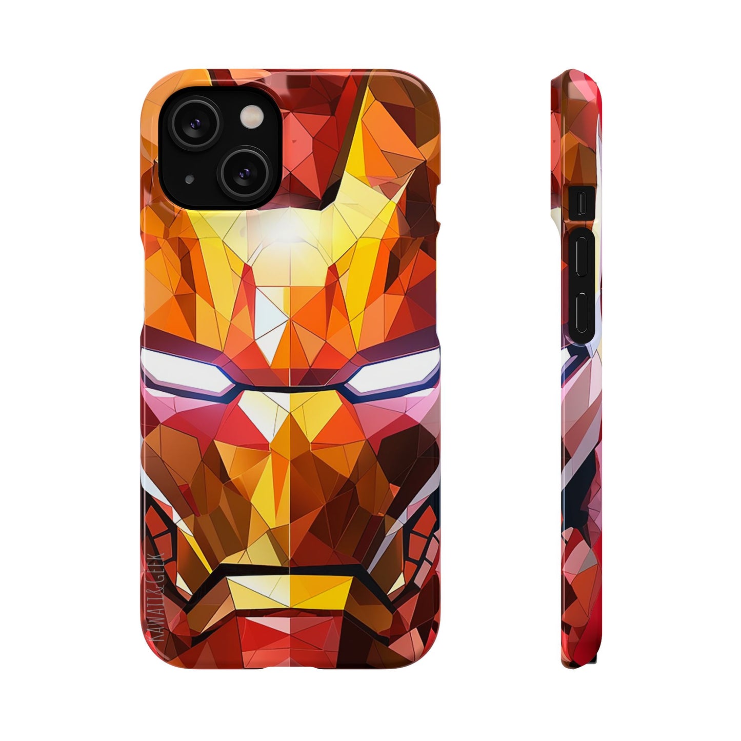 Phone Case - Iron Man helmet polygonal style