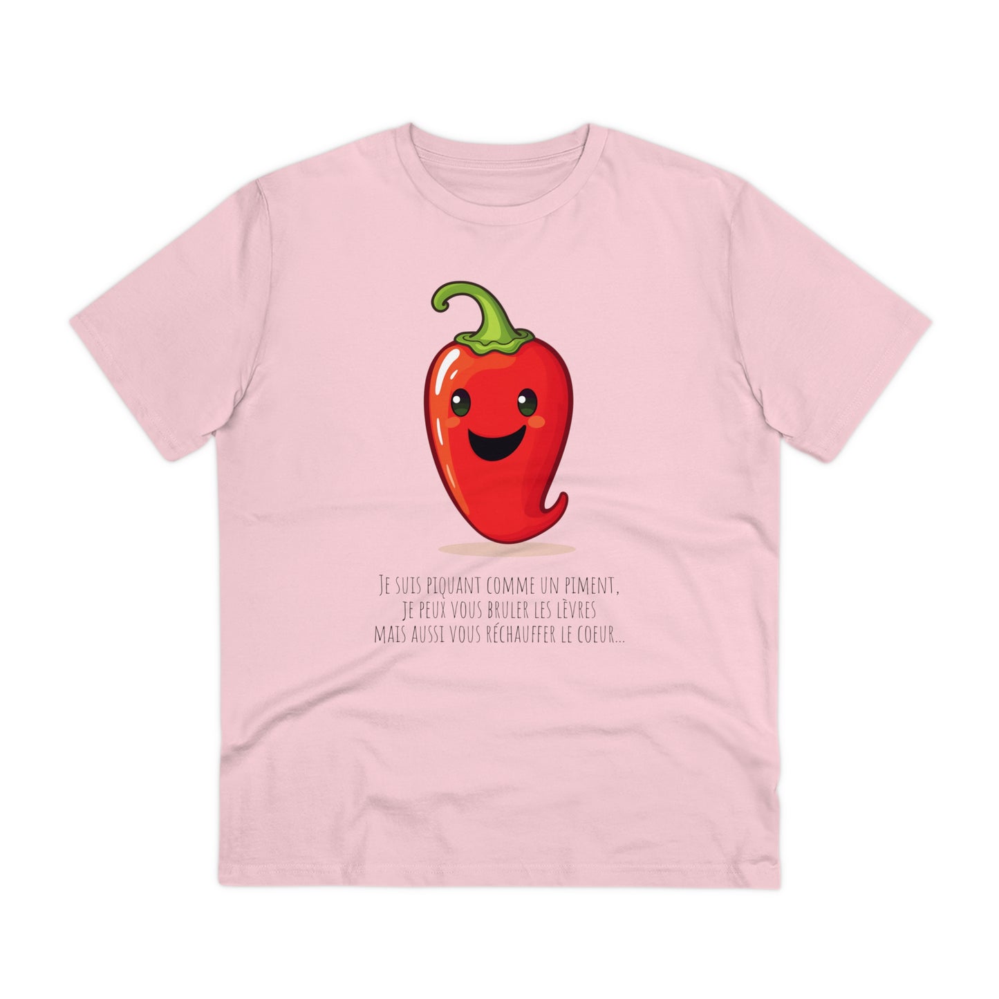 Cute and Smiling Red Hot Pepper Eco-Friendly T-Shirt - FRENCH