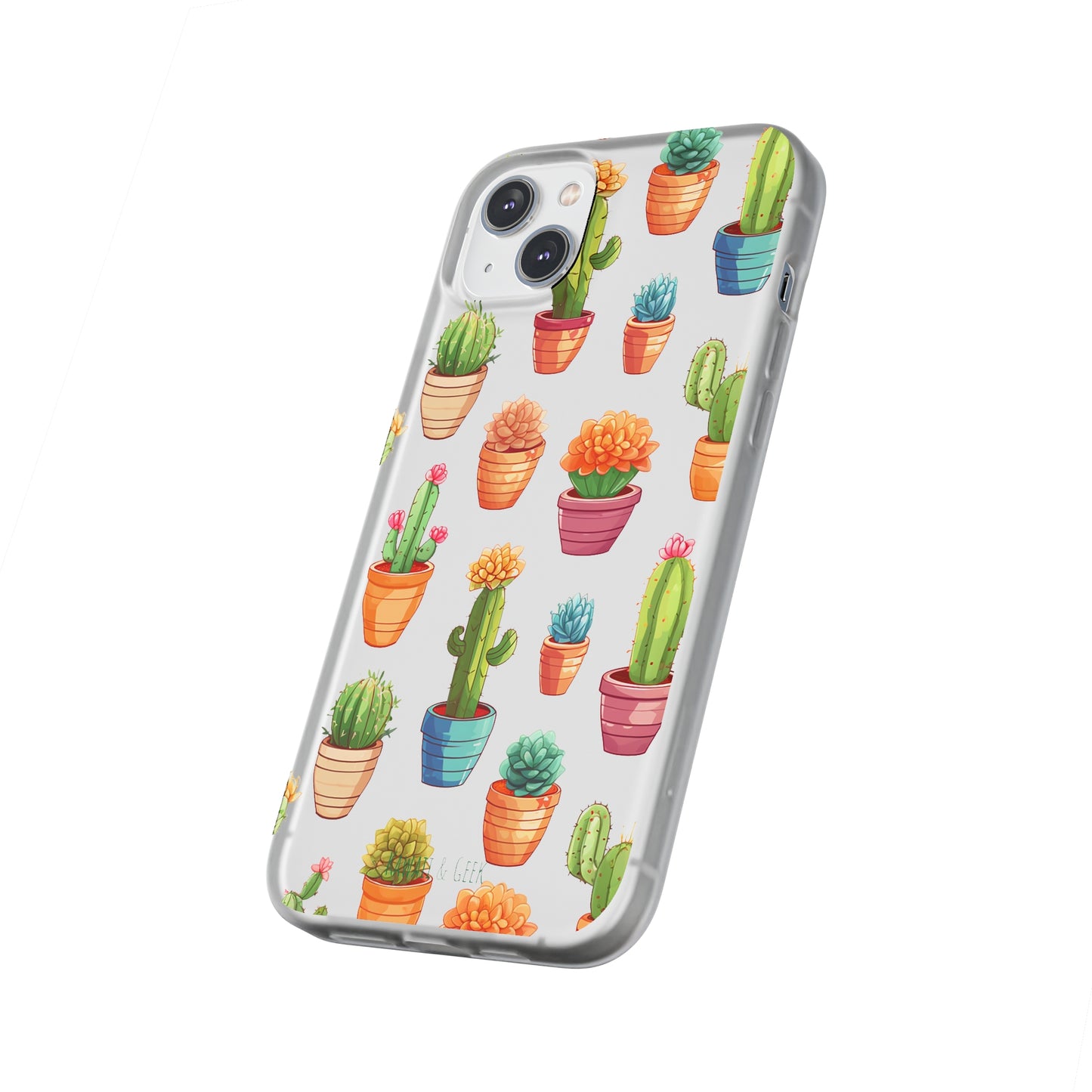 Charming Cactus Flexi and semi Transparent Phone Case