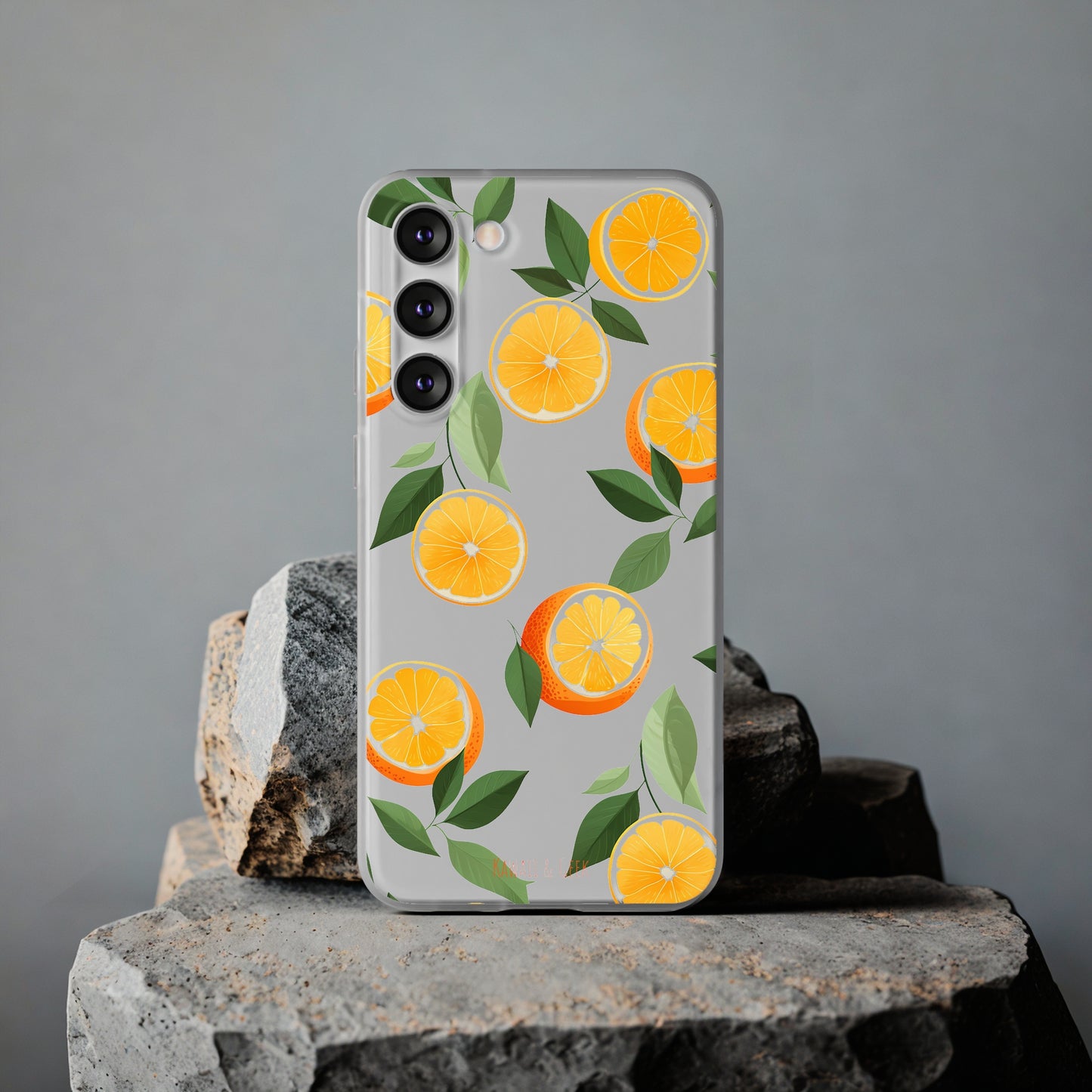 Zesty Orange Slices Transparent Flexi Phone Case