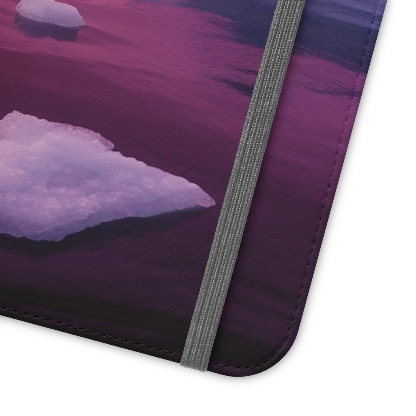 Pinky Arctic Landscape at Sunset Flip Phone Case - Capture the Serenity of Nature on Your Device