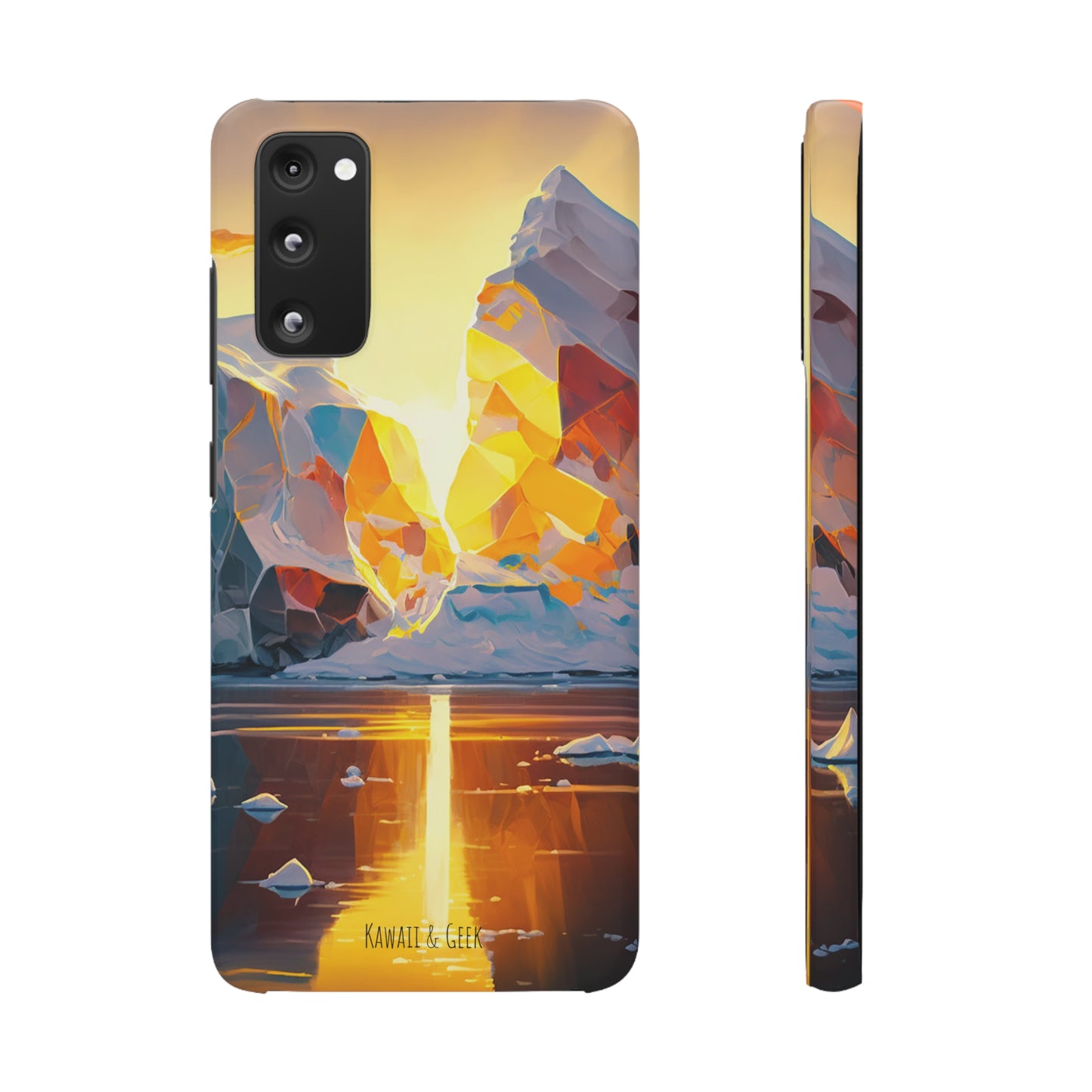 Arctic Landscape and Iceberg at Sunset Phone Case - Capture the Serenity of Nature on Your Device