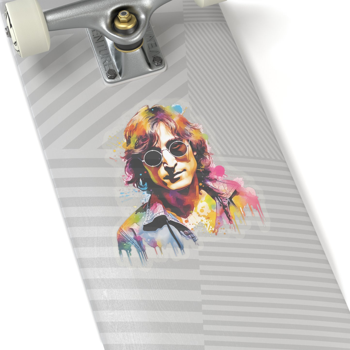 Watercolor John Lennon Sticker: Artistic Flair