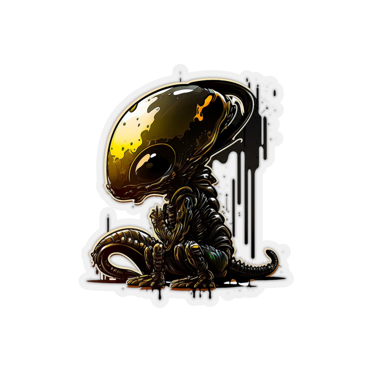 Baby Xenomorph Sticker - Add Some Adorable Alien Style to Your Tech