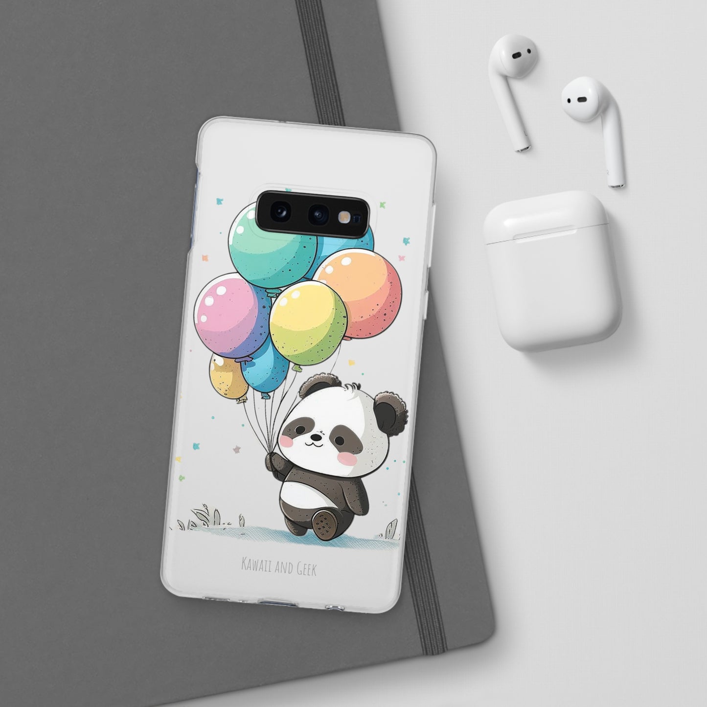 Cute Panda with Balloons flexi Smartphone Case - Add Some Adorable and Protective Style to Your Device