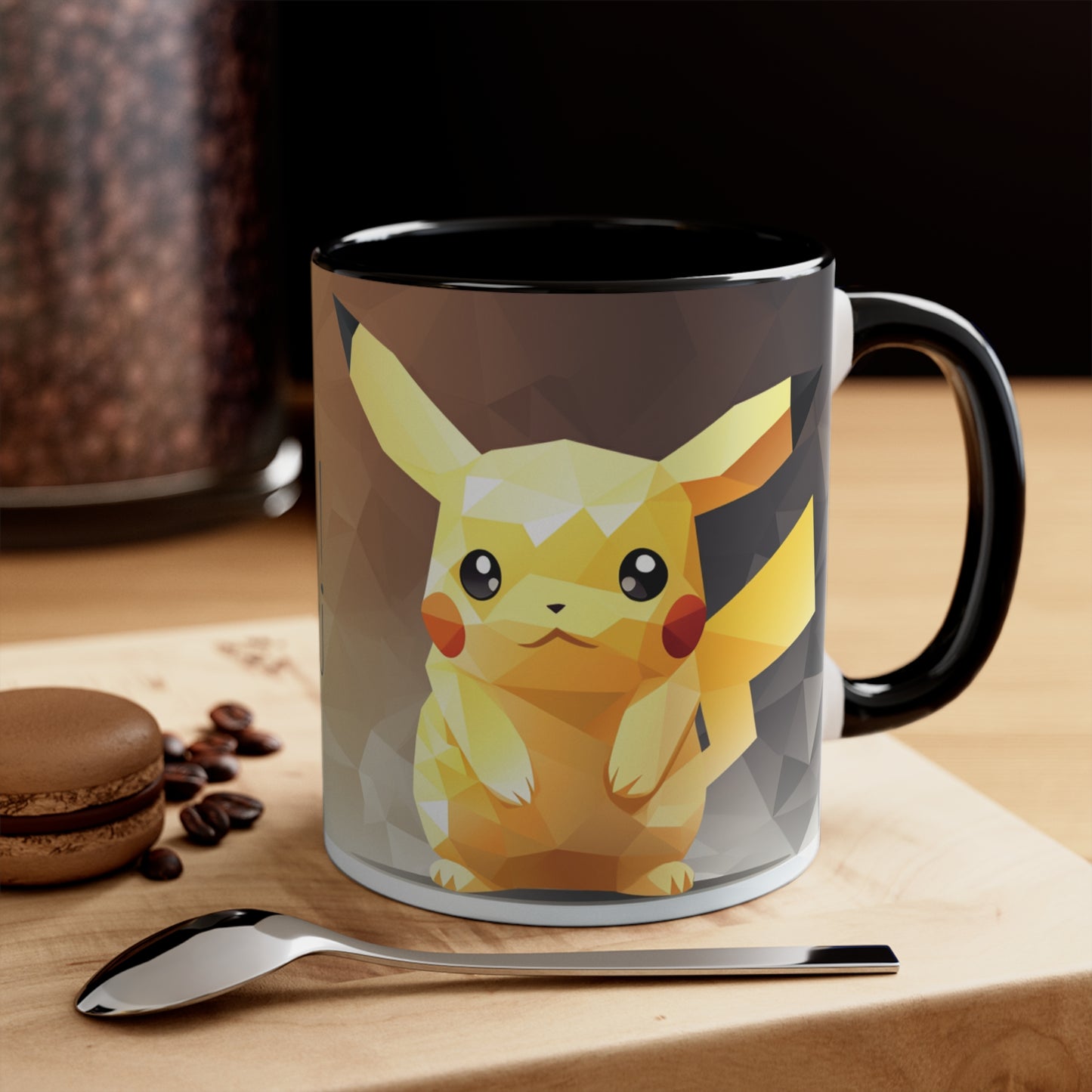 Pikachu Geometric Bicolor Mug - Unleash the Power of 'Pika Pika!'"