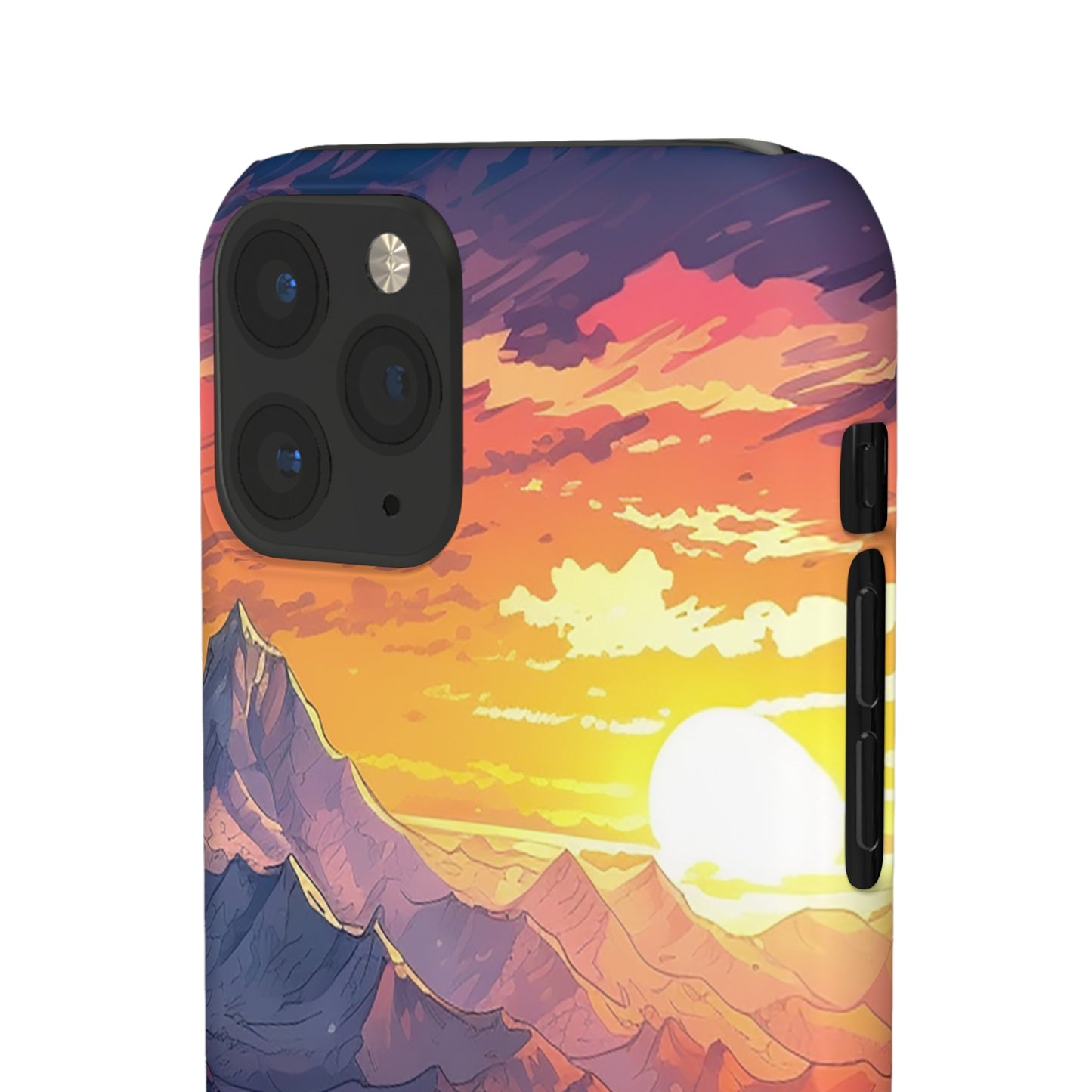 Snowy Mountain Landscape Sunset Phone Case - Embrace the Beauty of Nature on Your Device